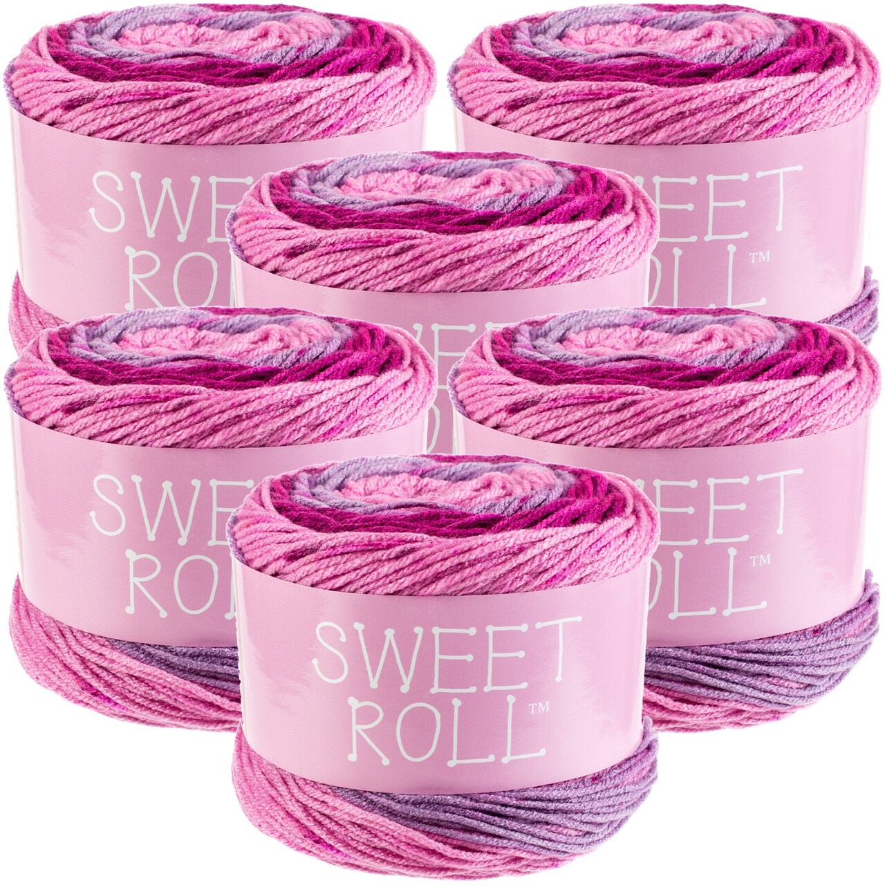 Multipack of 6 - Premier Yarns Sweet Roll Yarn-Raspberry Swirl